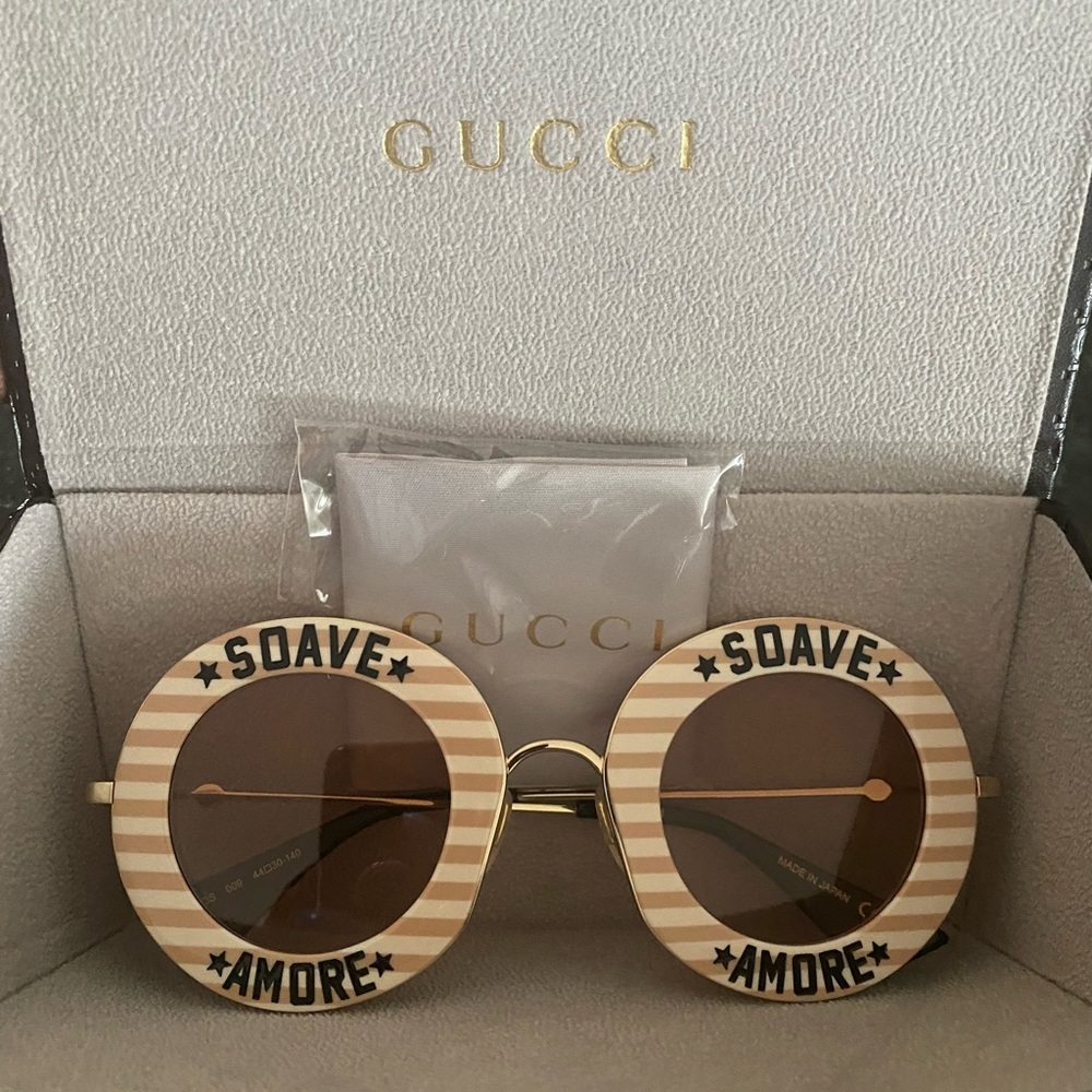 Gucci Women's 44mm Nude Gold Sunglasses